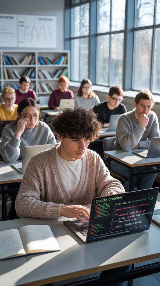 étudiants à l'école